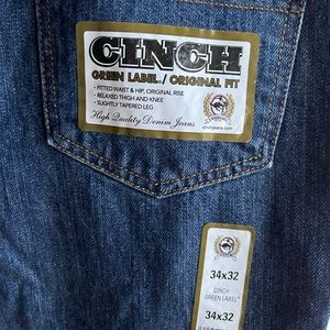ROCKY MOUNTAIN CLOTHING CO. CINCH GREEN LABEL original fit.